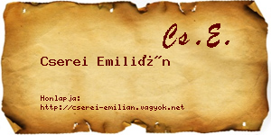Cserei Emilián névjegykártya
